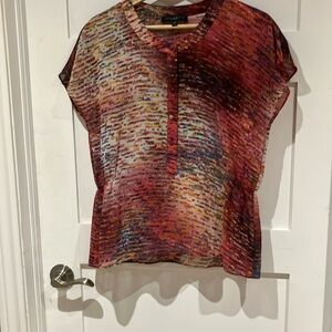 Sanctuary Blouse with Mandarin Collar